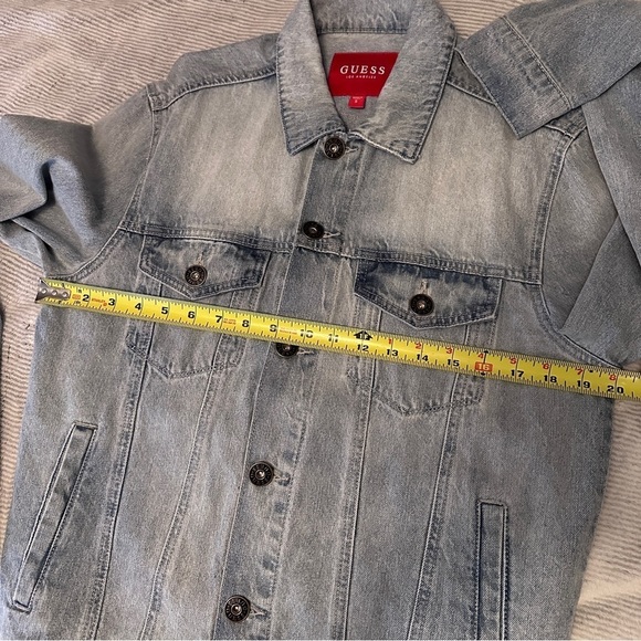 Guess Men's Classic Denim Jean Jacket Medium Wash Size Small - Picture 13 of 15
